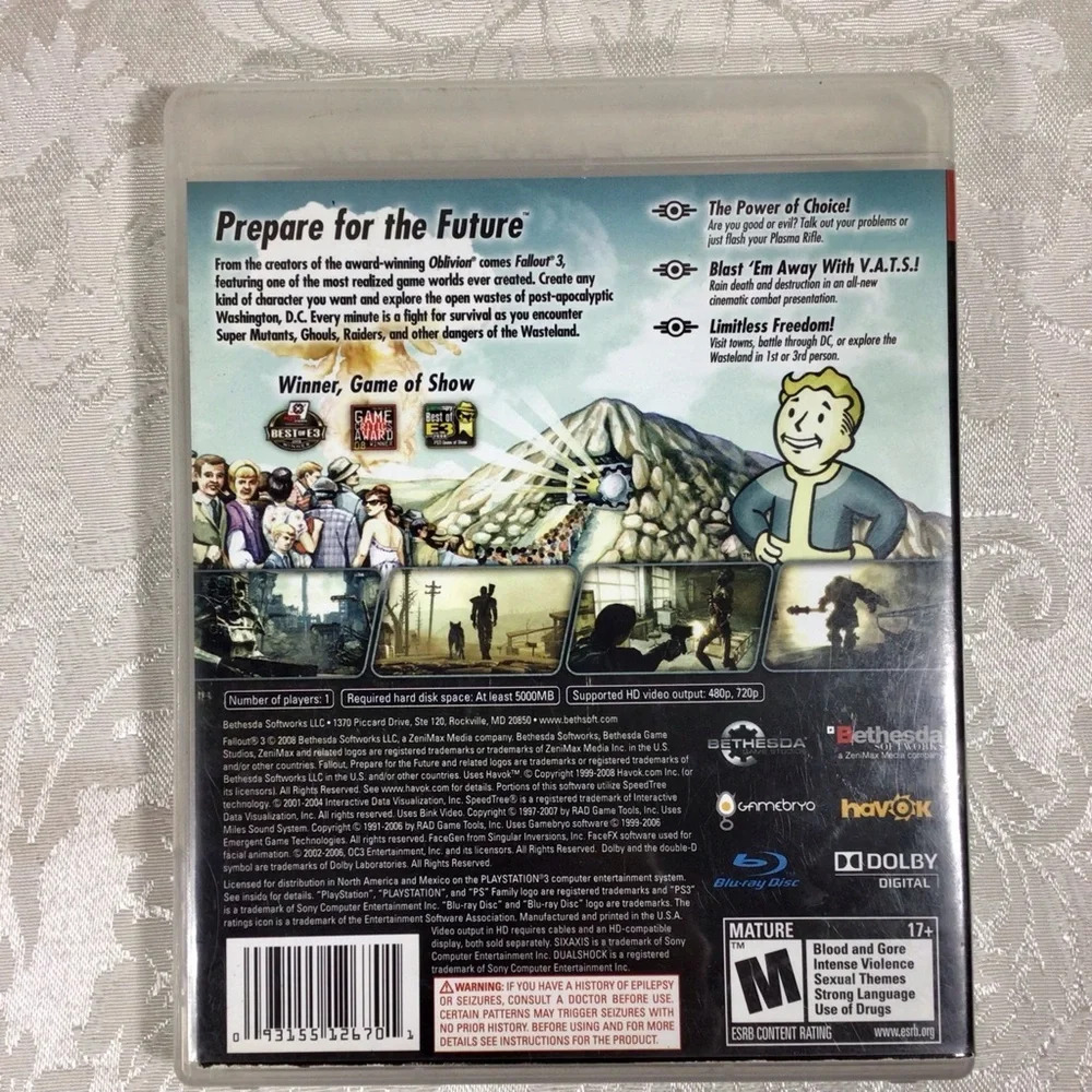 PS3 Fallout 3 Video Game - Rated M - Picture 2 of 5